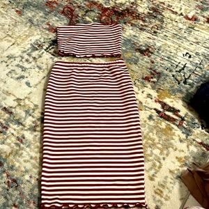 Cute set striped red and white.Brand new, fitted.